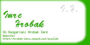 imre hrobak business card